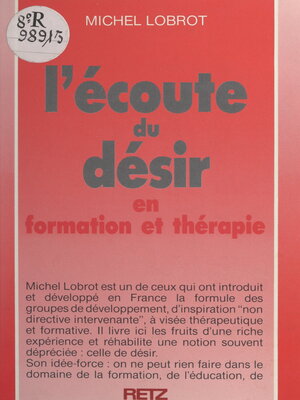 cover image of L'écoute du désir